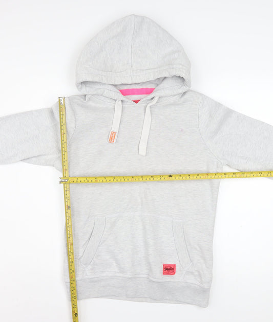 Superdry Men's Grey Pullover Hoodie M Regular Fit Fleece