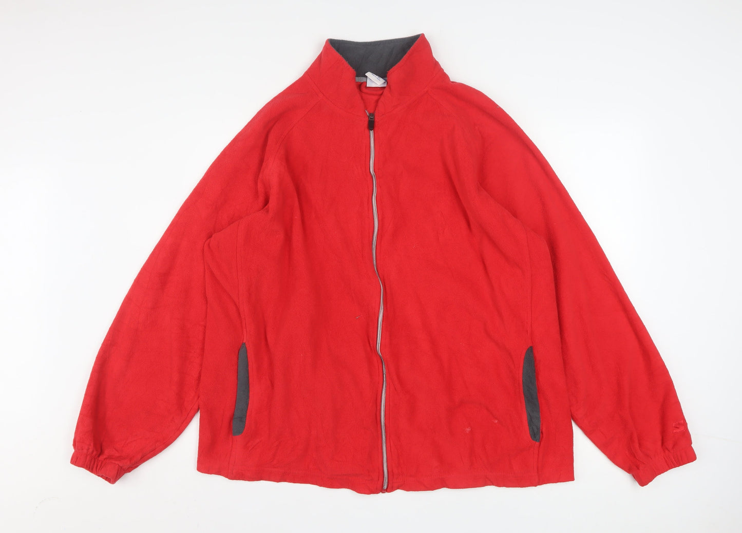 Starter Mens Red Fleece Full Zip Jacket XL Regular Fit