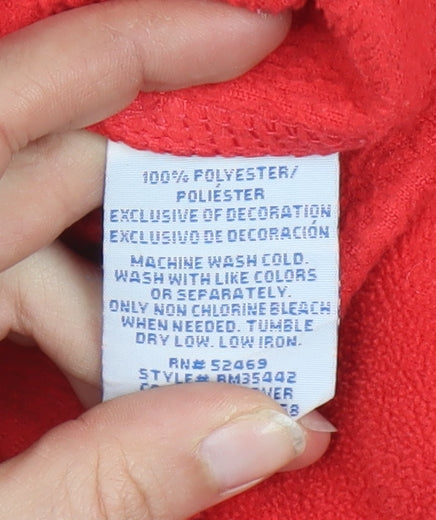 Starter Mens Red Fleece Full Zip Jacket XL Regular Fit