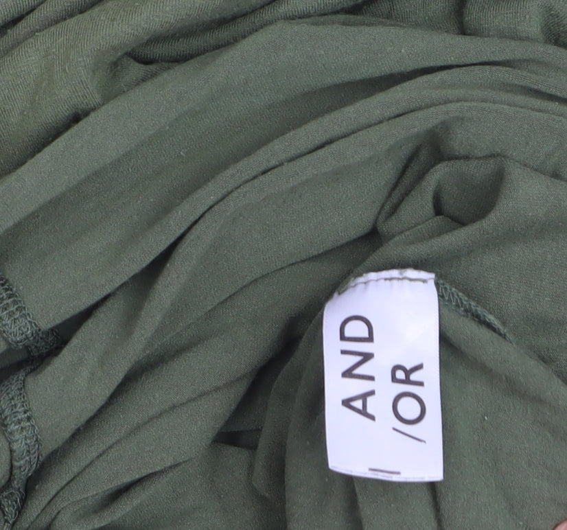 AND/OR Women’s Green Size 16 Relaxed Pullover Sweatshirt
