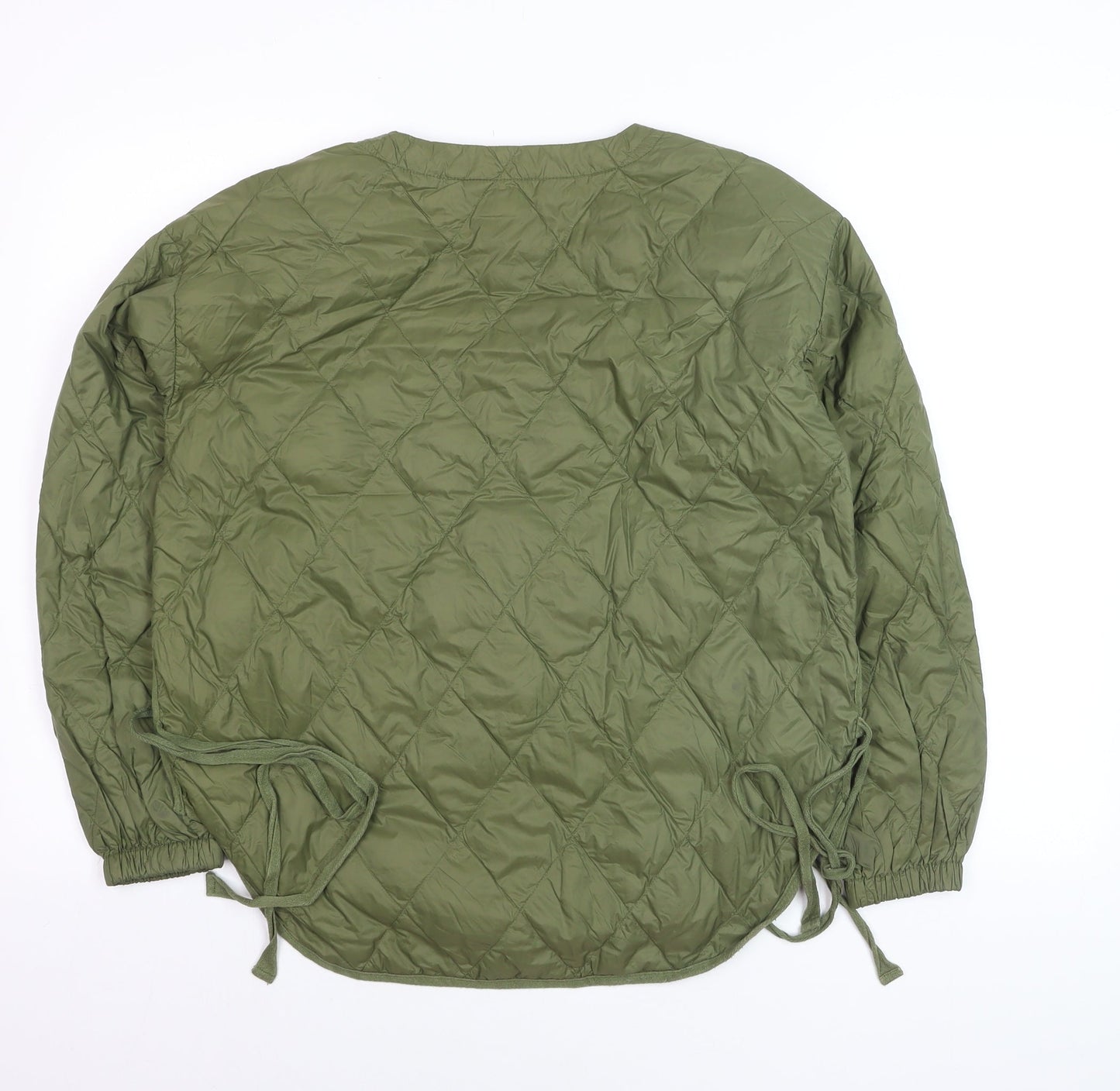 Moveup Women Khaki Quilted Pullover Jacket S Lightweight Casual