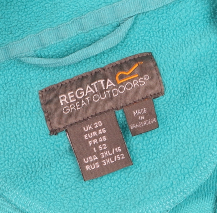 Regatta Women's Blue Fleece Full Zip Jacket UK 20 Hiking Outdoor