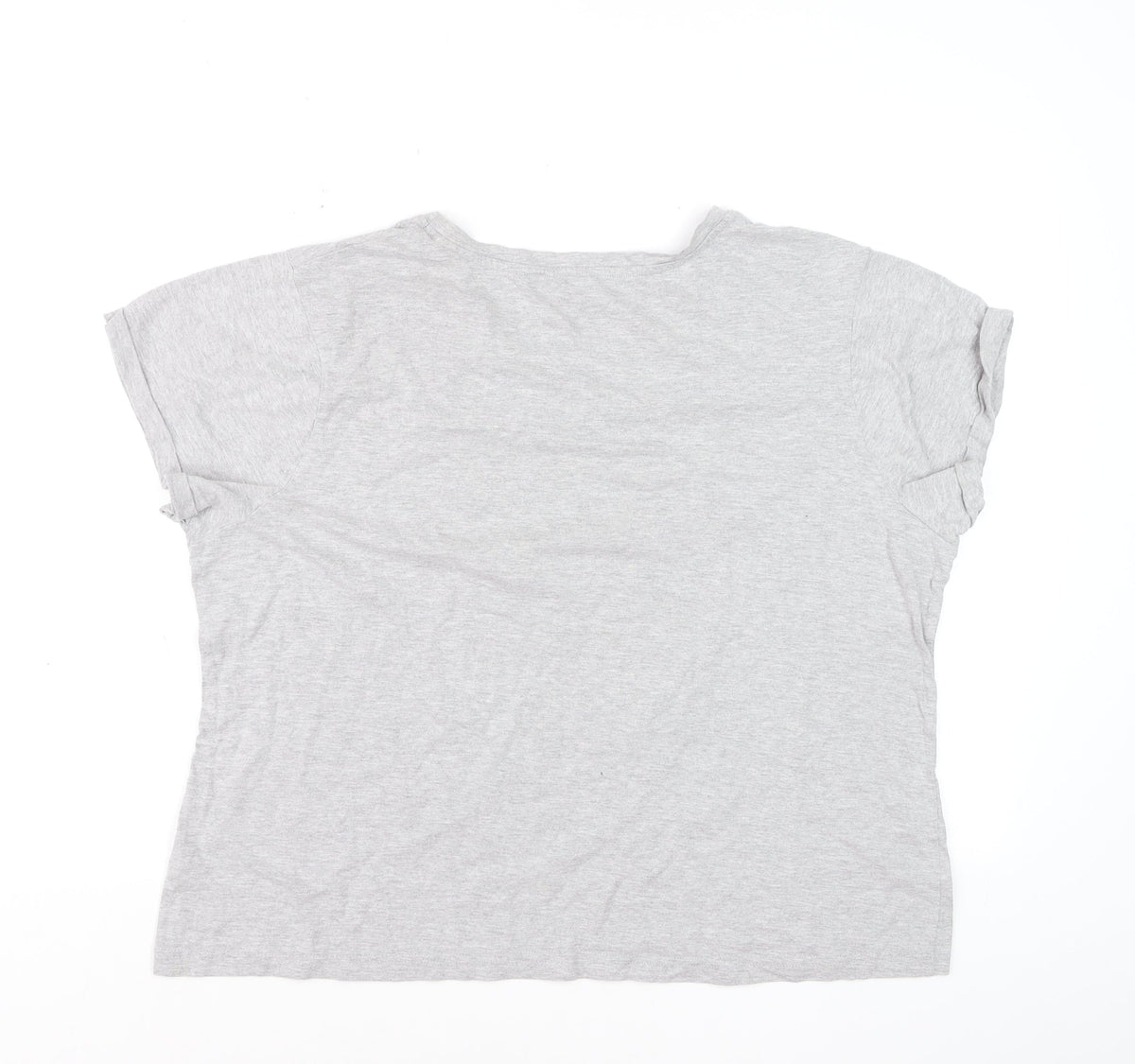 Disney Women's Grey Mickey Mouse Graphic T-Shirt XL Casual Cotton Top
