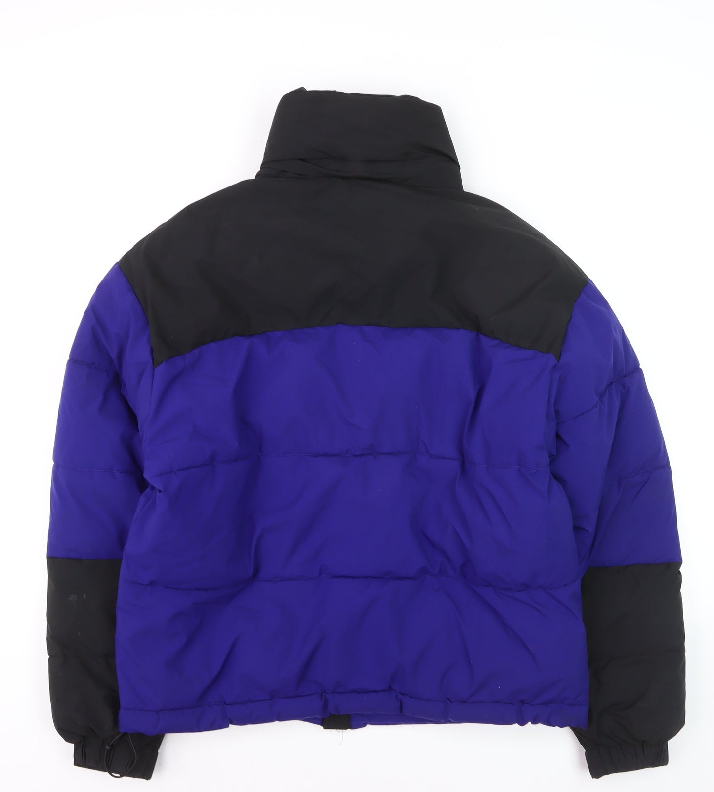 River Island Men's Blue Black Puffer Jacket Size S Winter Casual