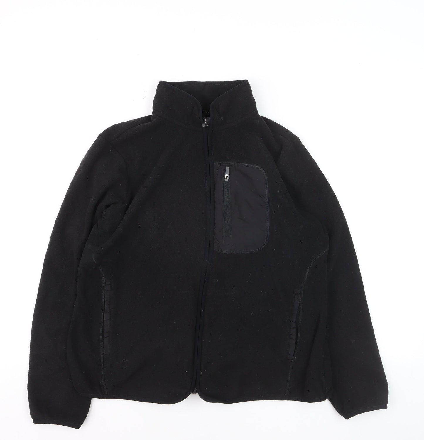 Marks and Spencer Goodmove Men's Black Fleece Track Jacket Size L