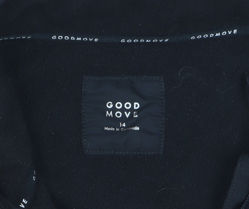 Marks and Spencer Goodmove Men's Black Fleece Track Jacket Size L