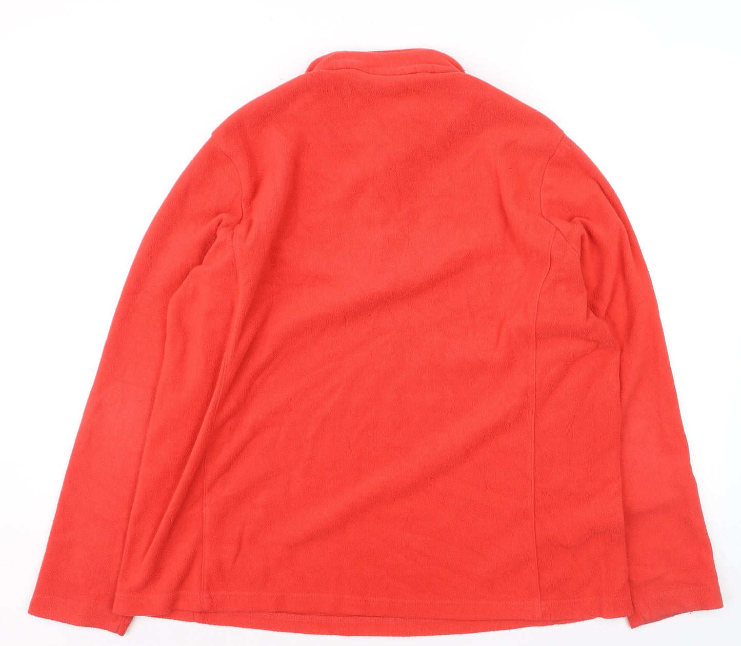 TOG24 Men's Red Fleece 1/4 Zip Pullover Sweatshirt L