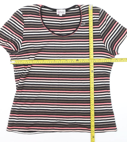Armand Thiery Women’s Multicoloured Striped Cotton T-Shirt L