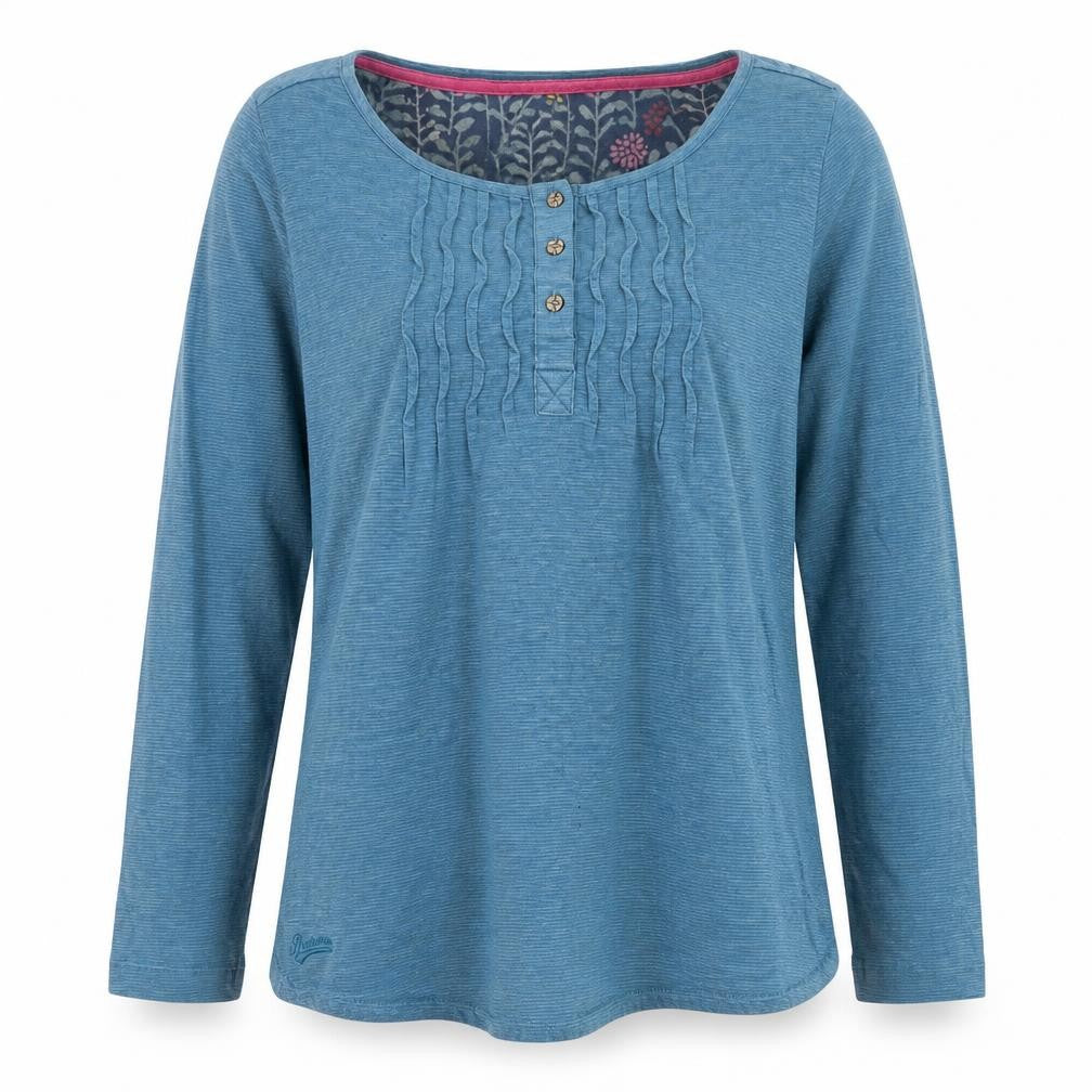 Brakeburn Women’s Blue Long Sleeve Basic T-Shirt Size 12