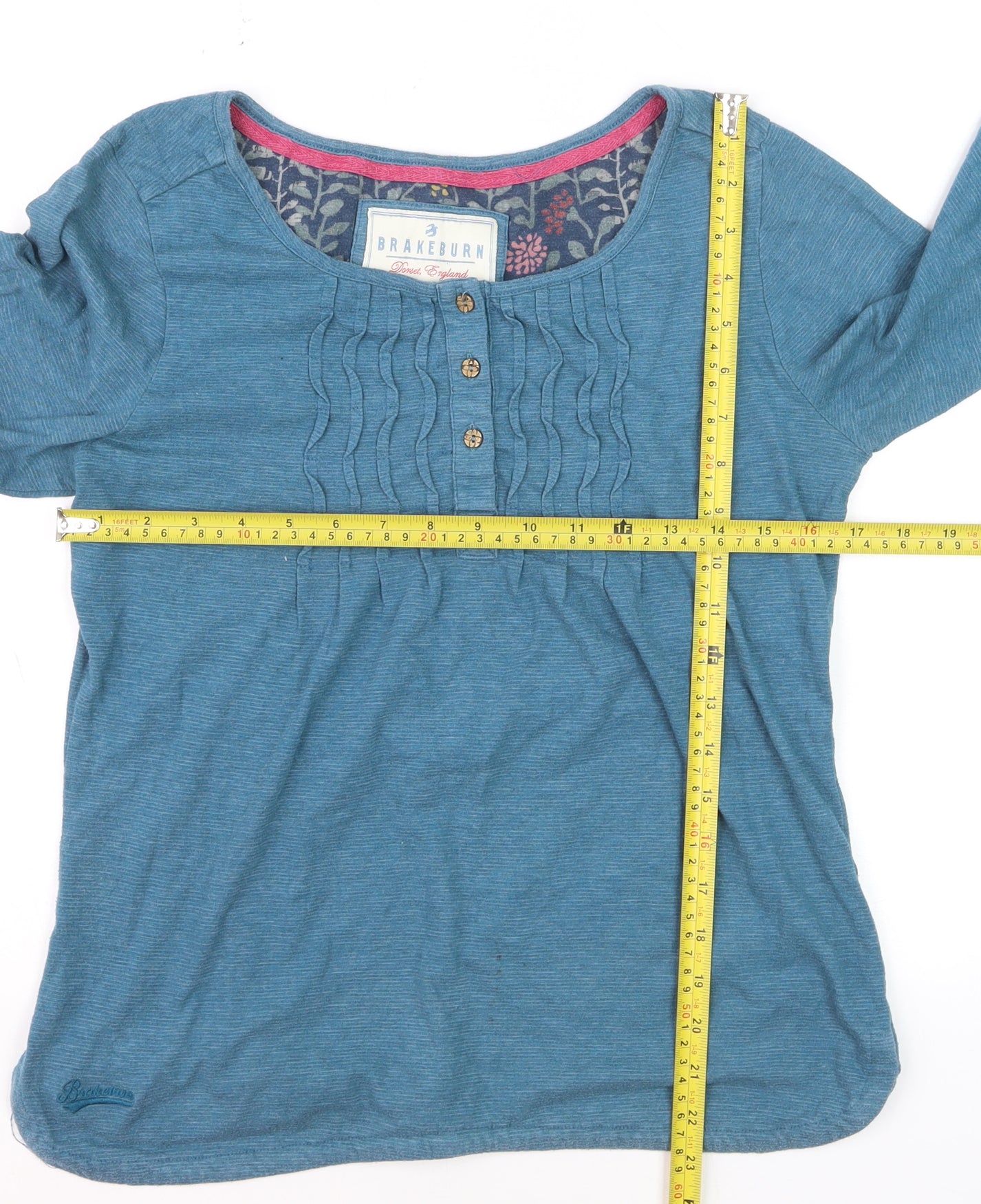 Brakeburn Women’s Blue Long Sleeve Basic T-Shirt Size 12
