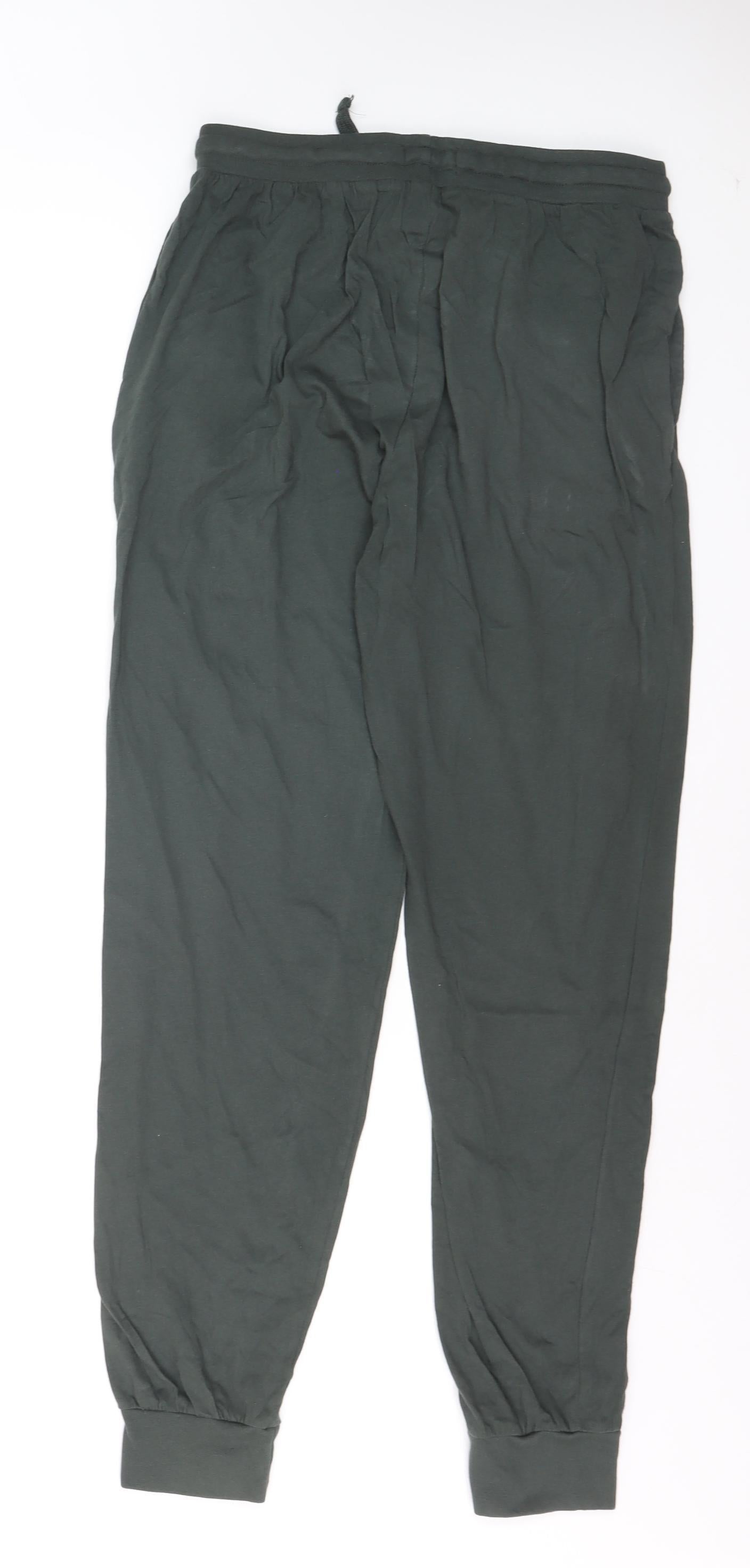 Primark Women's Black Cotton Jogger Style Leggings Size M