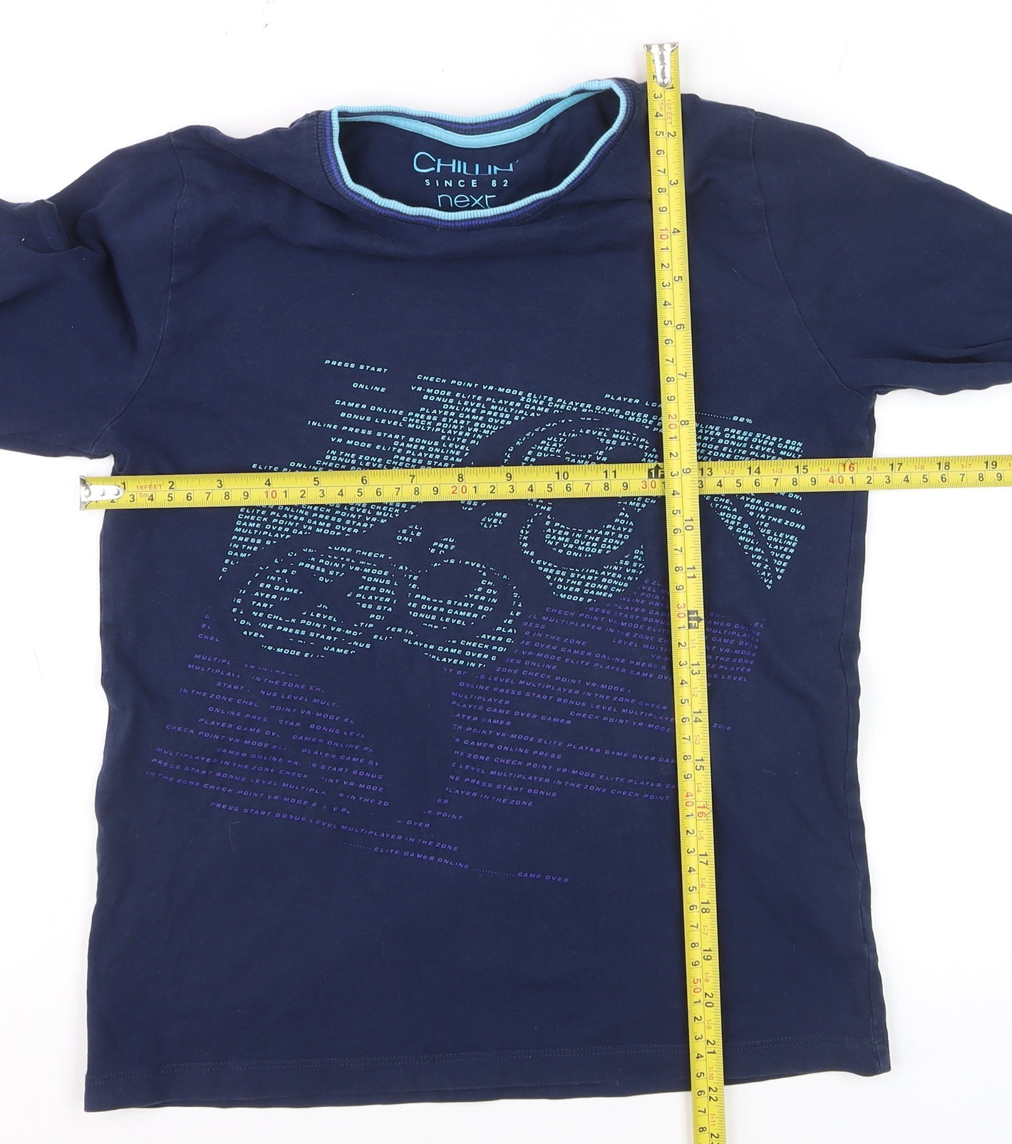 Next Boys Blue Long Sleeve Graphic Video Game T-Shirt 12 Years