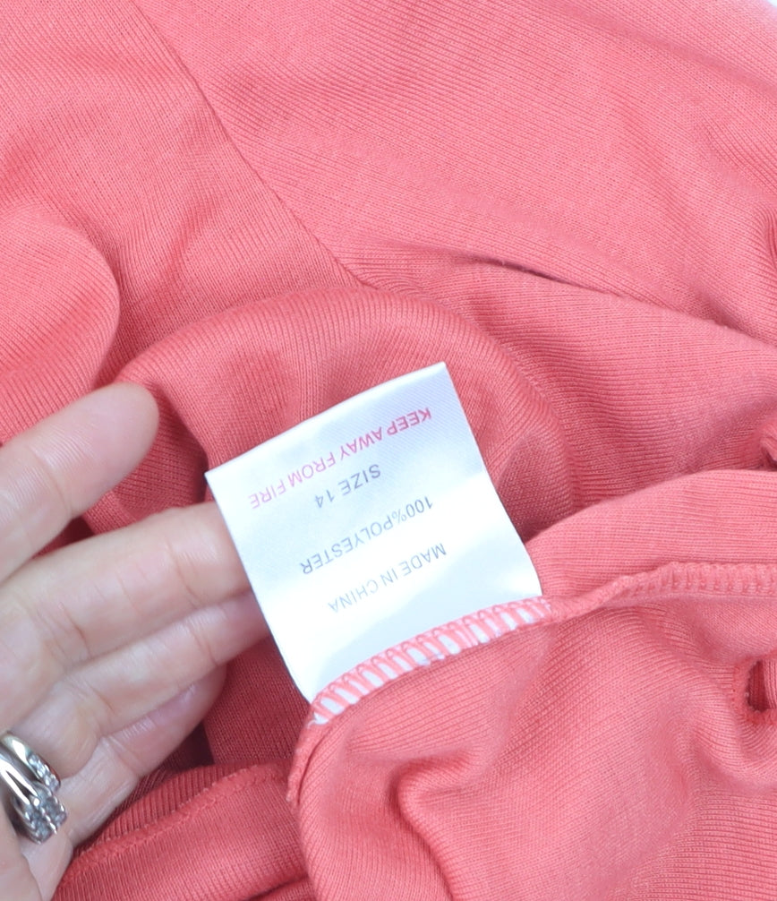 Store Twenty One Women's Pink Size 14 Tie Front Cardigan