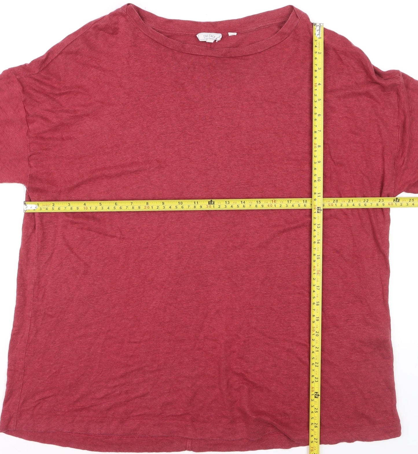 Fat Face Men’s Red Cotton Crew Neck Short Sleeve T-Shirt Size L