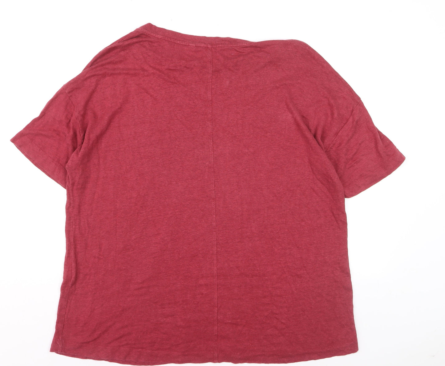 Fat Face Men’s Red Cotton Crew Neck Short Sleeve T-Shirt Size L