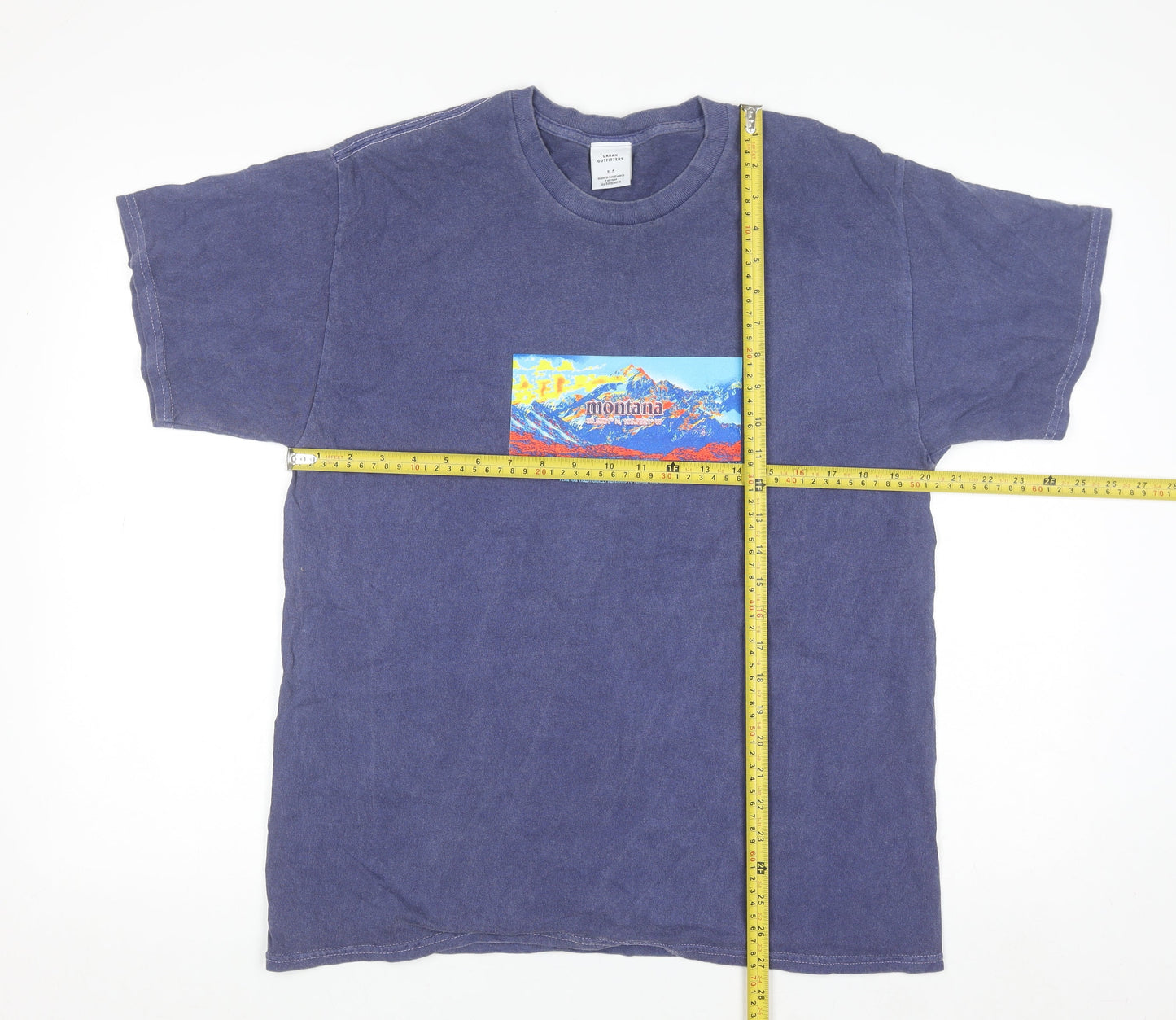 Urban Outfitters Men's Blue Montana Graphic Print T-Shirt Size S