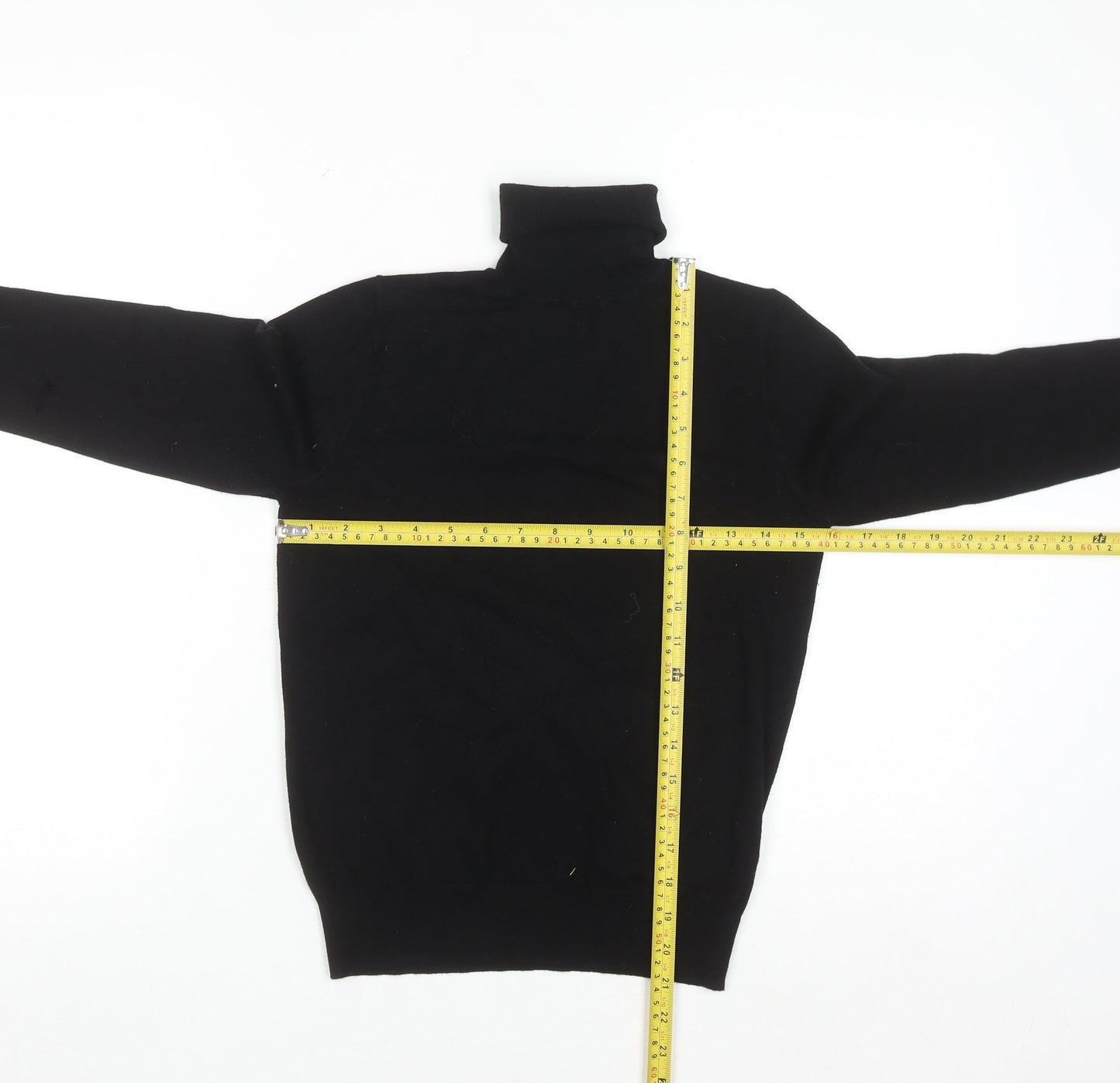 Zara Women Black Roll Neck Long Sleeve Pullover Jumper Size 12