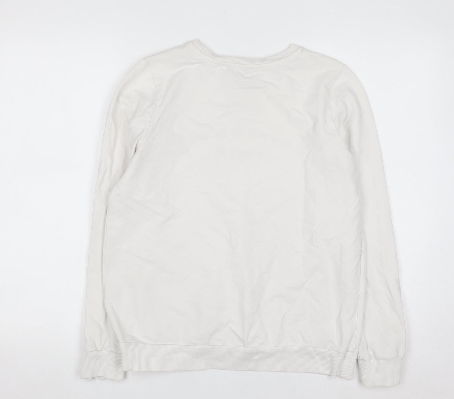 Next Maternity Women's White Small Crew Neck Pullover Sweatshirt