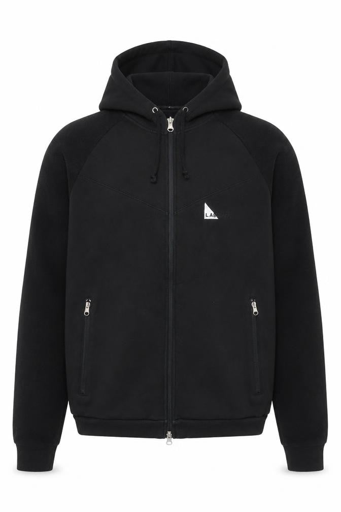Labrum Men's Black Full Zip Hoodie Size M Cotton Fleece