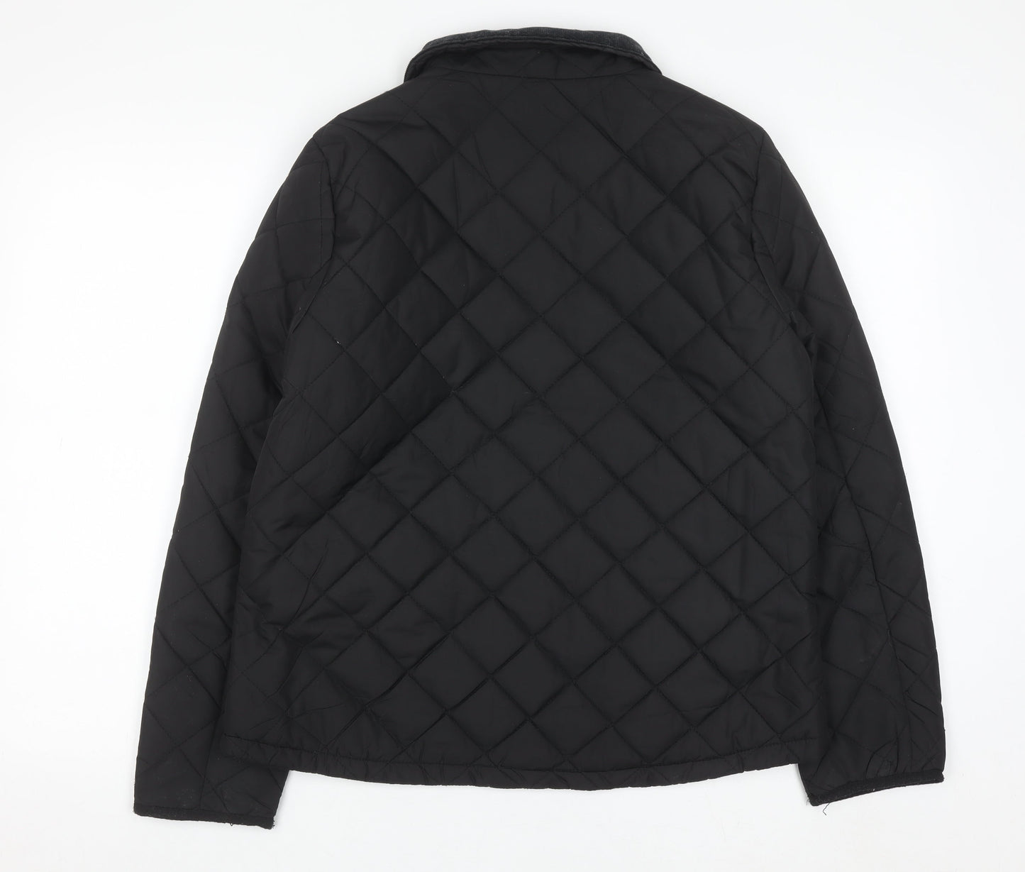 Denim Co Women’s Black Quilted Short Jacket Size 12 Classic Style