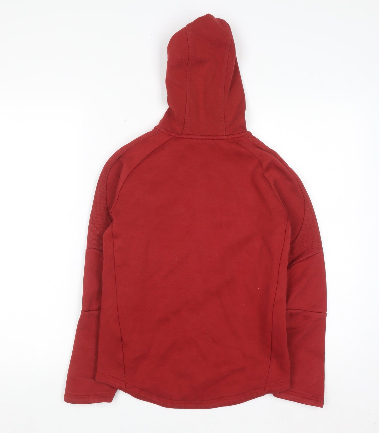 Puma Boys Red Full Zip Hoodie 11-12 Years Cotton Blend Sportswear