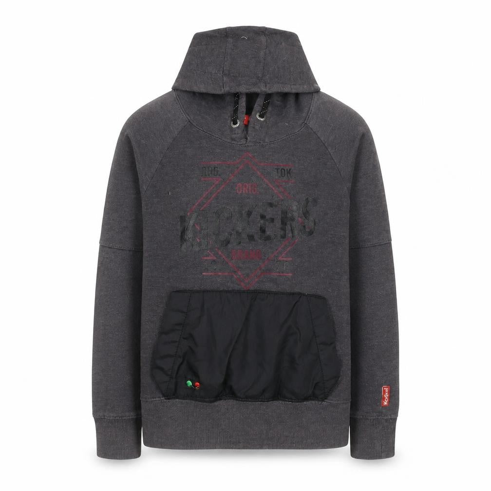 Kickers Boys Grey Pullover Hoodie 9-10 Years Cotton Blend Warm Casual