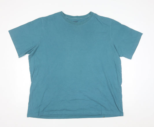 Lands' End Men’s Blue Cotton Crew Neck Short Sleeve Super-T XL T-Shirt