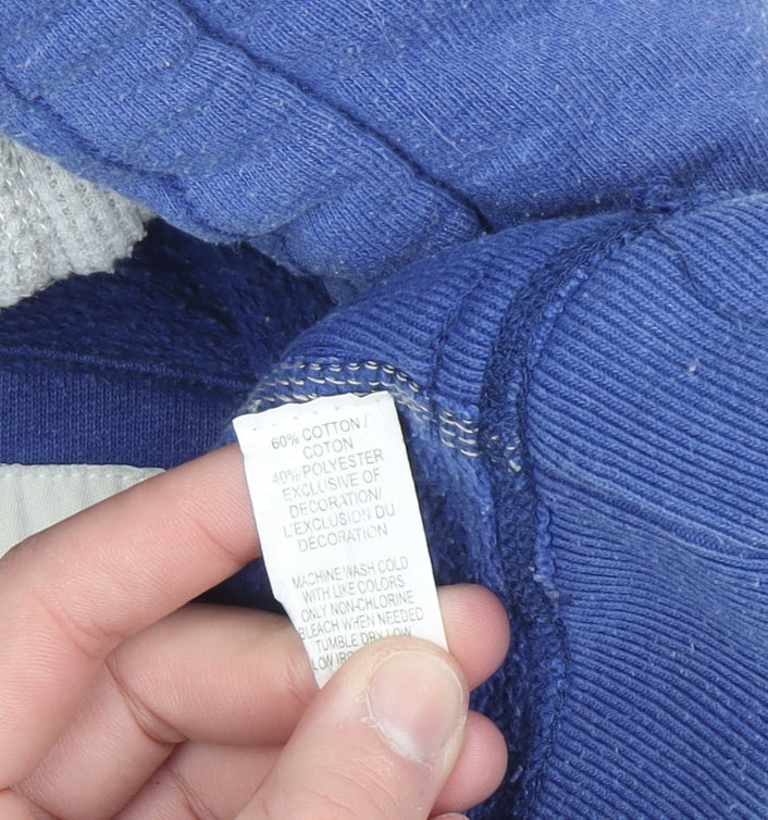 Abercrombie & Fitch Men's Blue Pullover Hoodie Medium Fleece