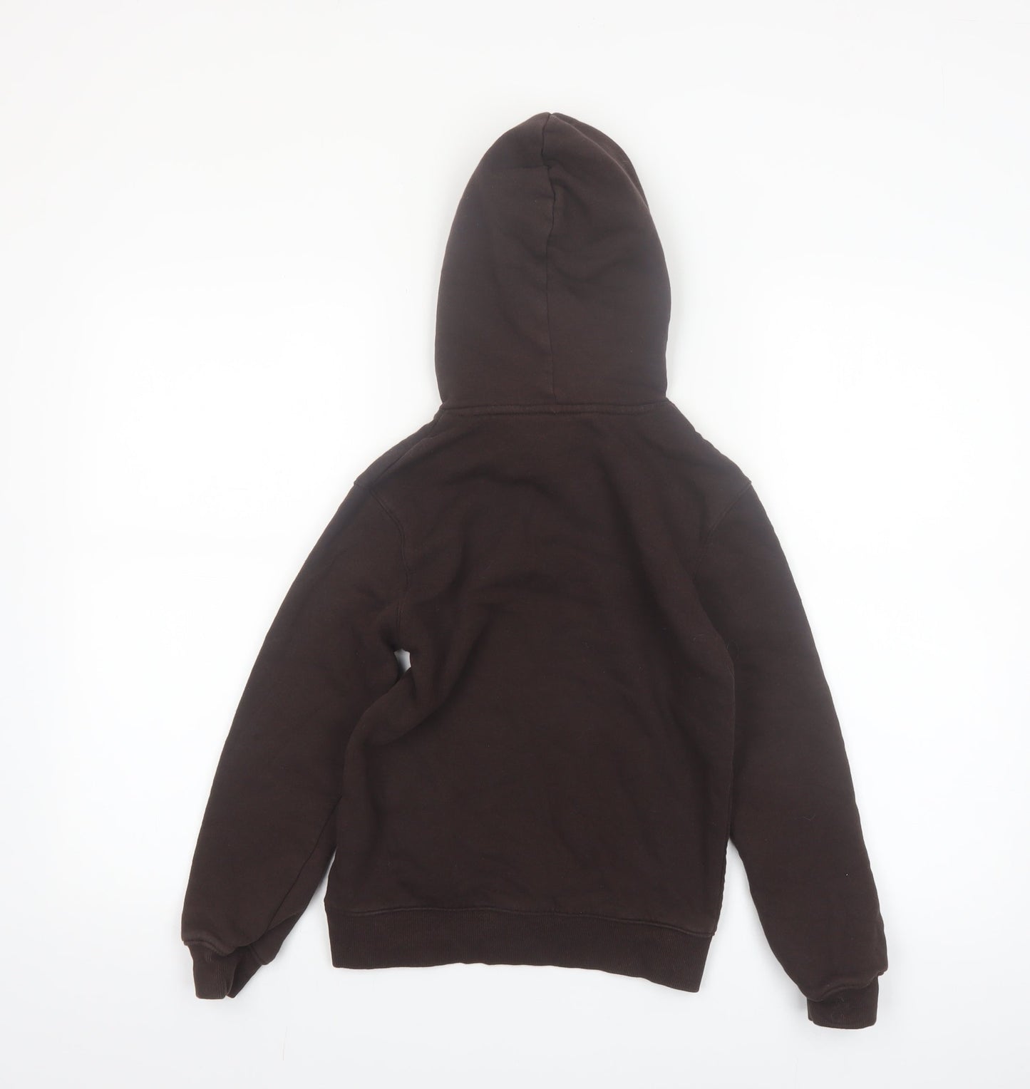 H&M Boys Brown Pullover Hoodie 9-10 Years Soft Cotton Blend Casual