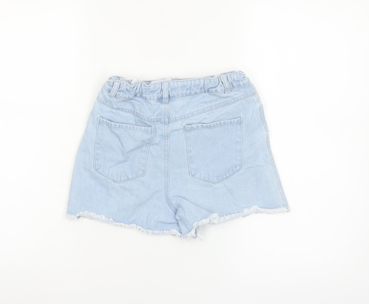 Primark Girls Blue Denim Stitch Cut-Off Shorts 10-11 Years