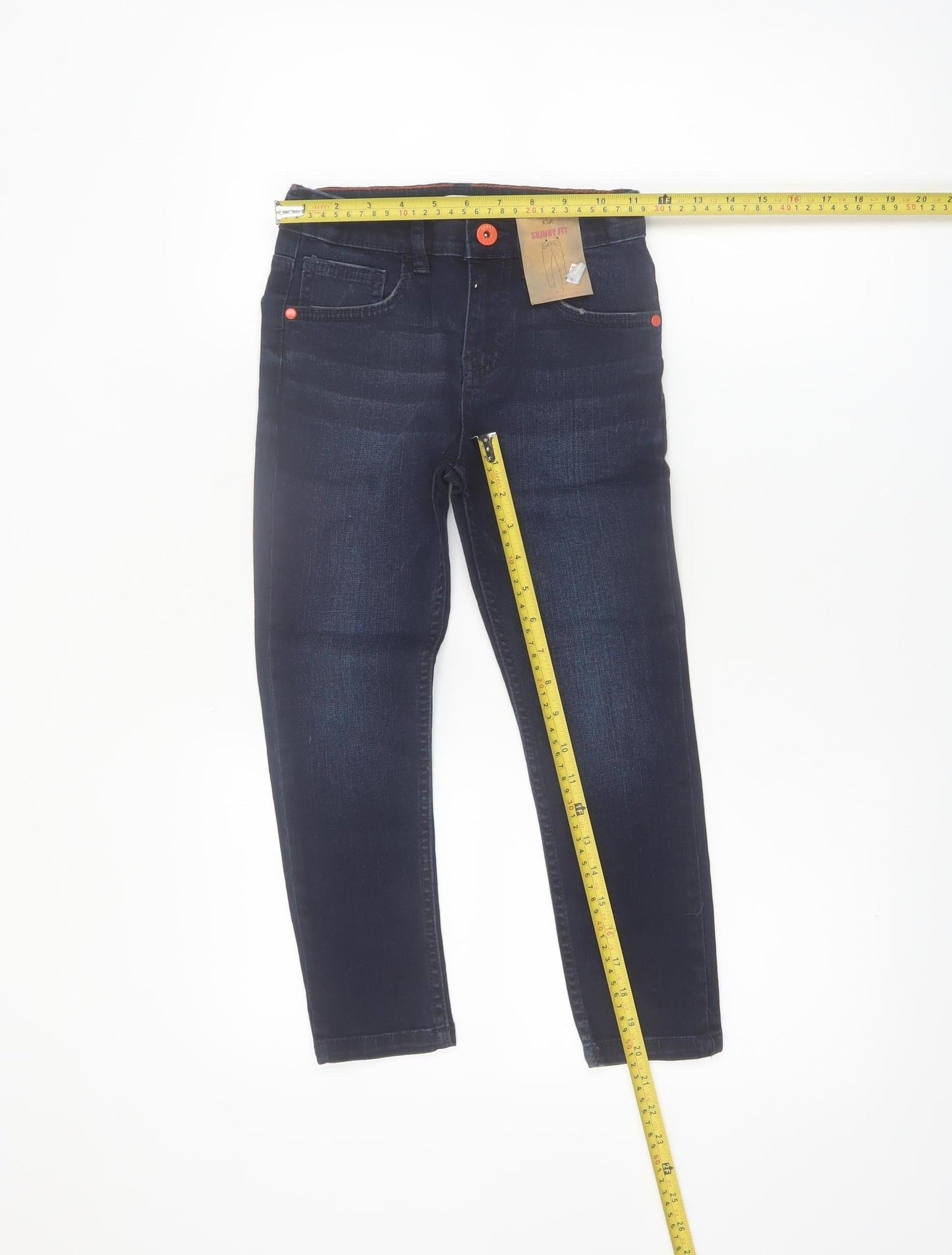 F&F Boys Blue Skinny Fit Denim Jeans 6-7 Years Stretch Casual