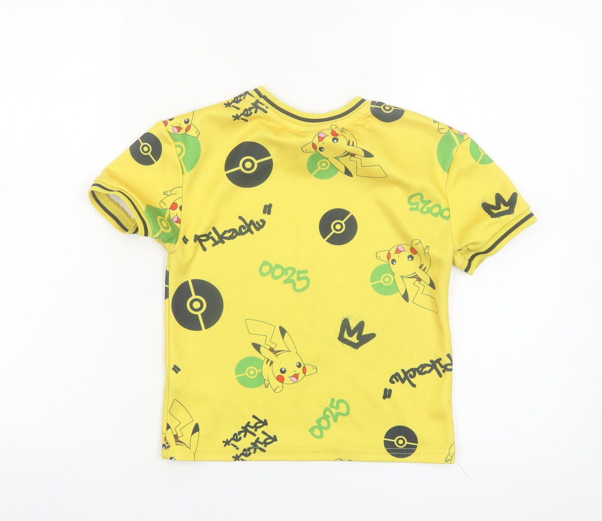 Pokémon Boys Yellow Pikachu T-Shirt 5-6 Years Short Sleeve Graphic Top
