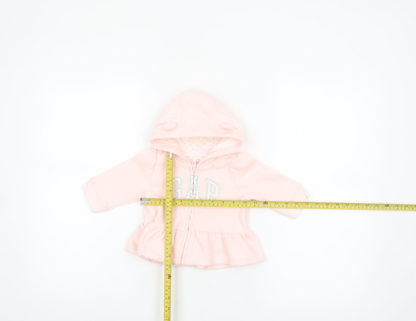 GAP Baby Girls Pink Hooded Full Zip Fleece Jacket 3-6 Months