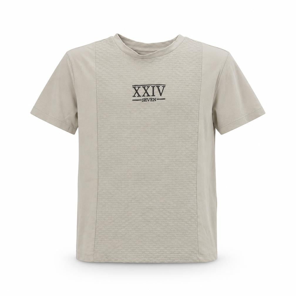 Next Boys Beige XXIV Seven Embroidered Cotton T-Shirt 8 Years