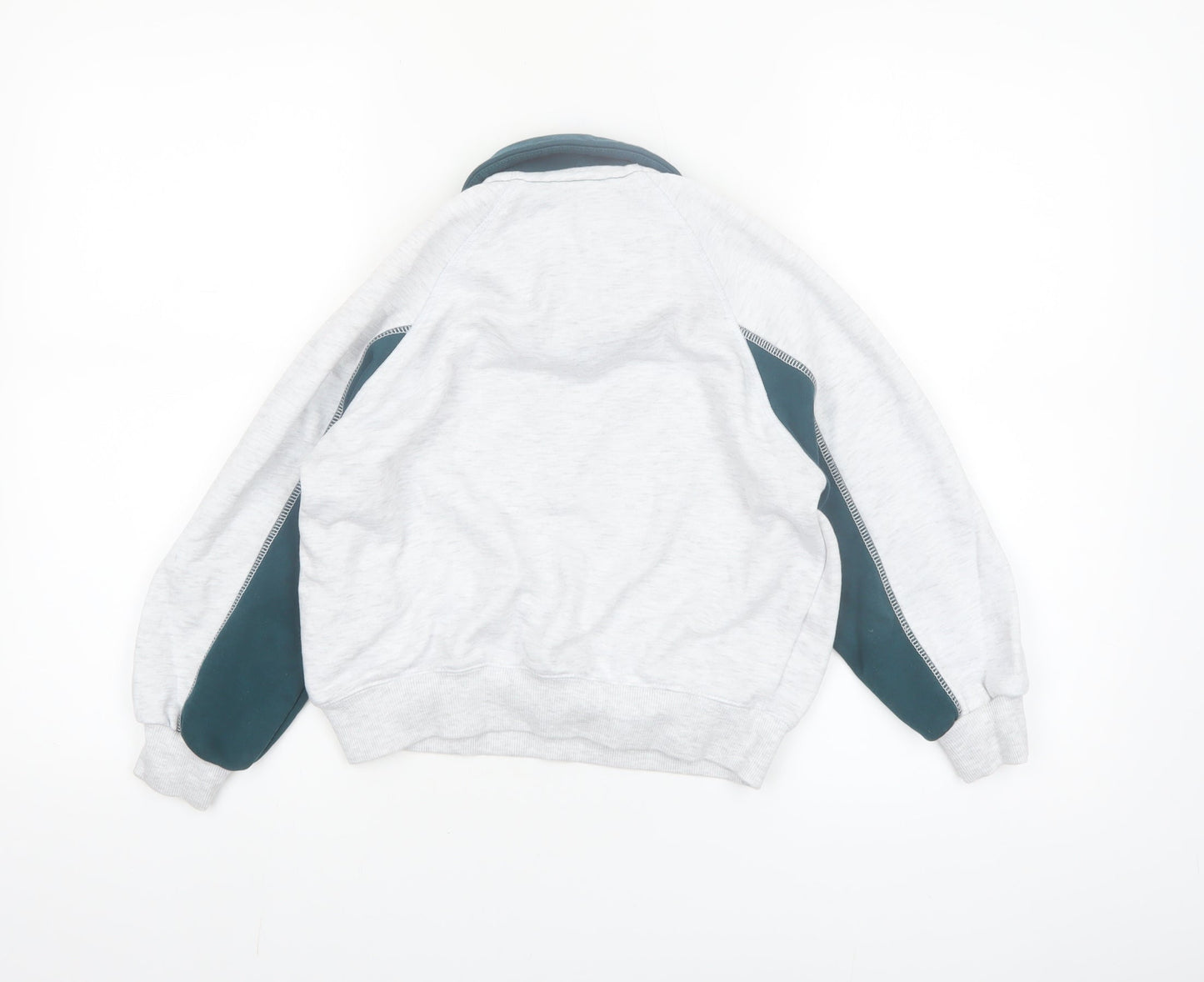 Primark Boys Grey Collared Pullover Sweatshirt 7-8 Years New York Print