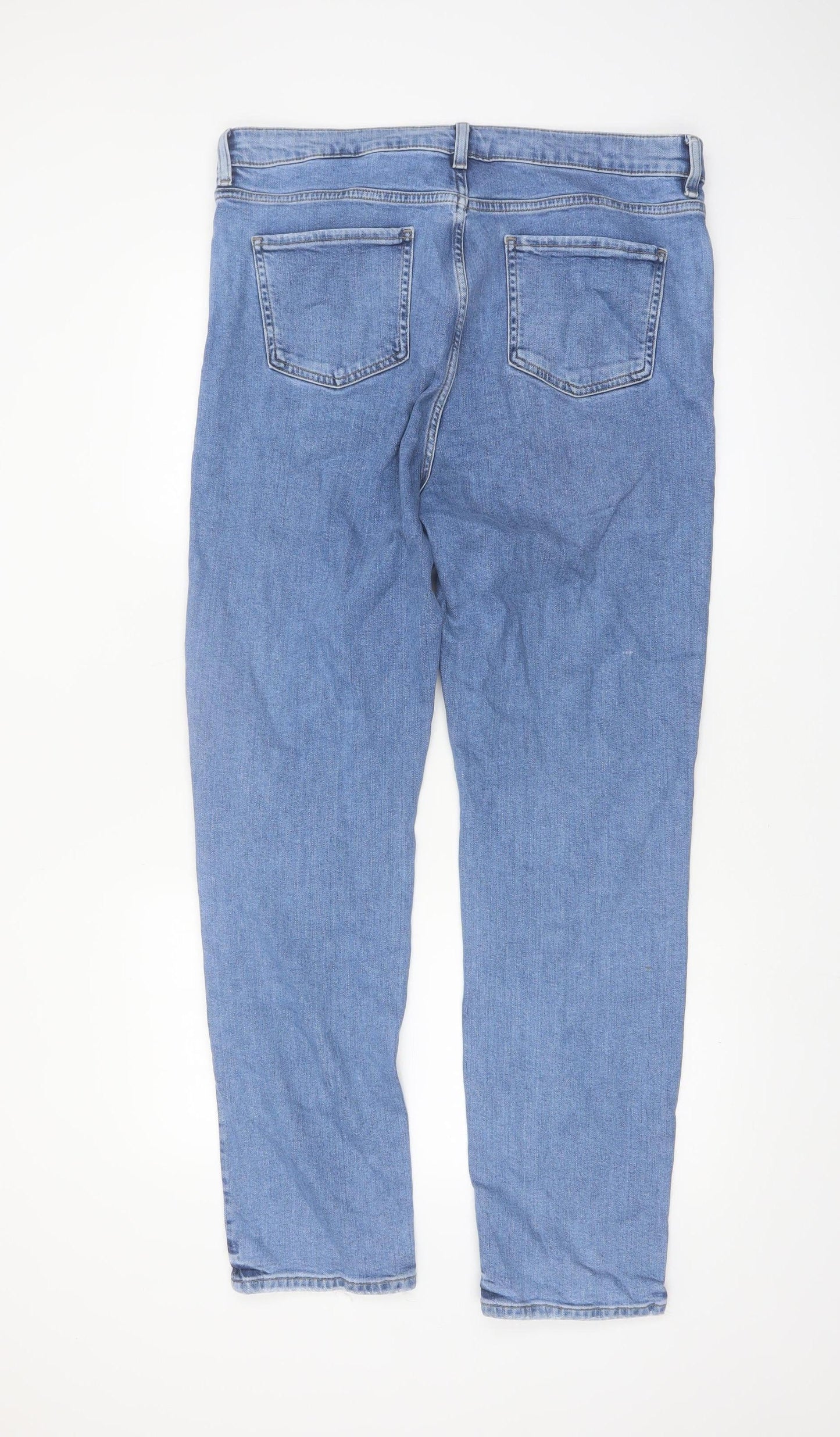 Marks and Spencer Women's Blue Slim Straight Jeans Size 16 Regular