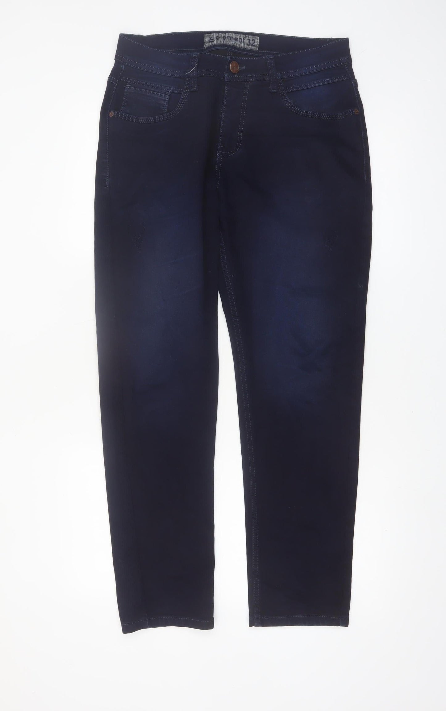 Element Women’s Blue Straight Leg Jeans Size 14 Regular Denim Stretch