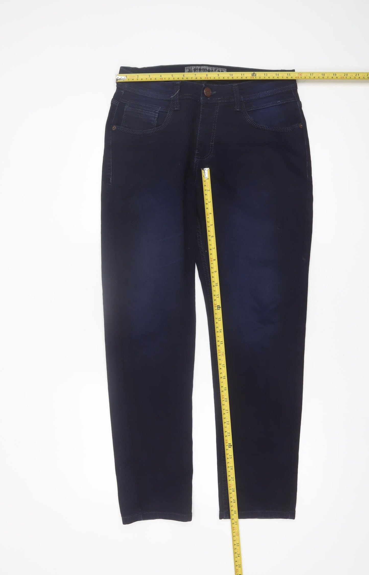 Element Women’s Blue Straight Leg Jeans Size 14 Regular Denim Stretch
