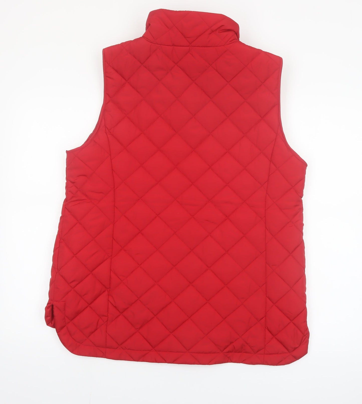 Lands' End Women's Red Quilted Padded Waistcoat M