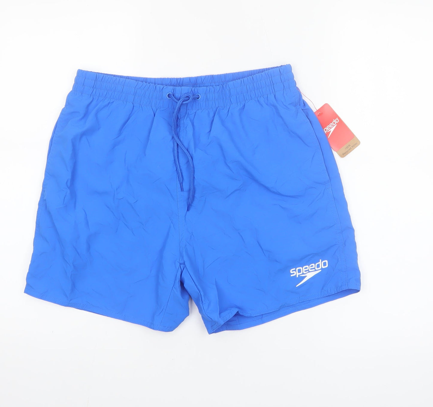 Speedo Men Blue Swim Shorts S Polyamide Quick Dry Elastic Waist