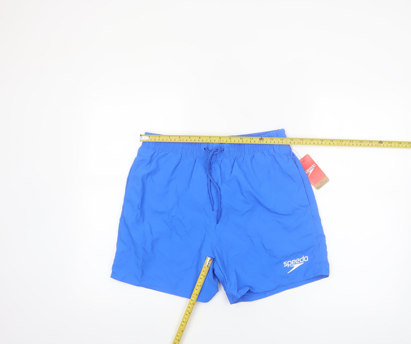 Speedo Men Blue Swim Shorts S Polyamide Quick Dry Elastic Waist