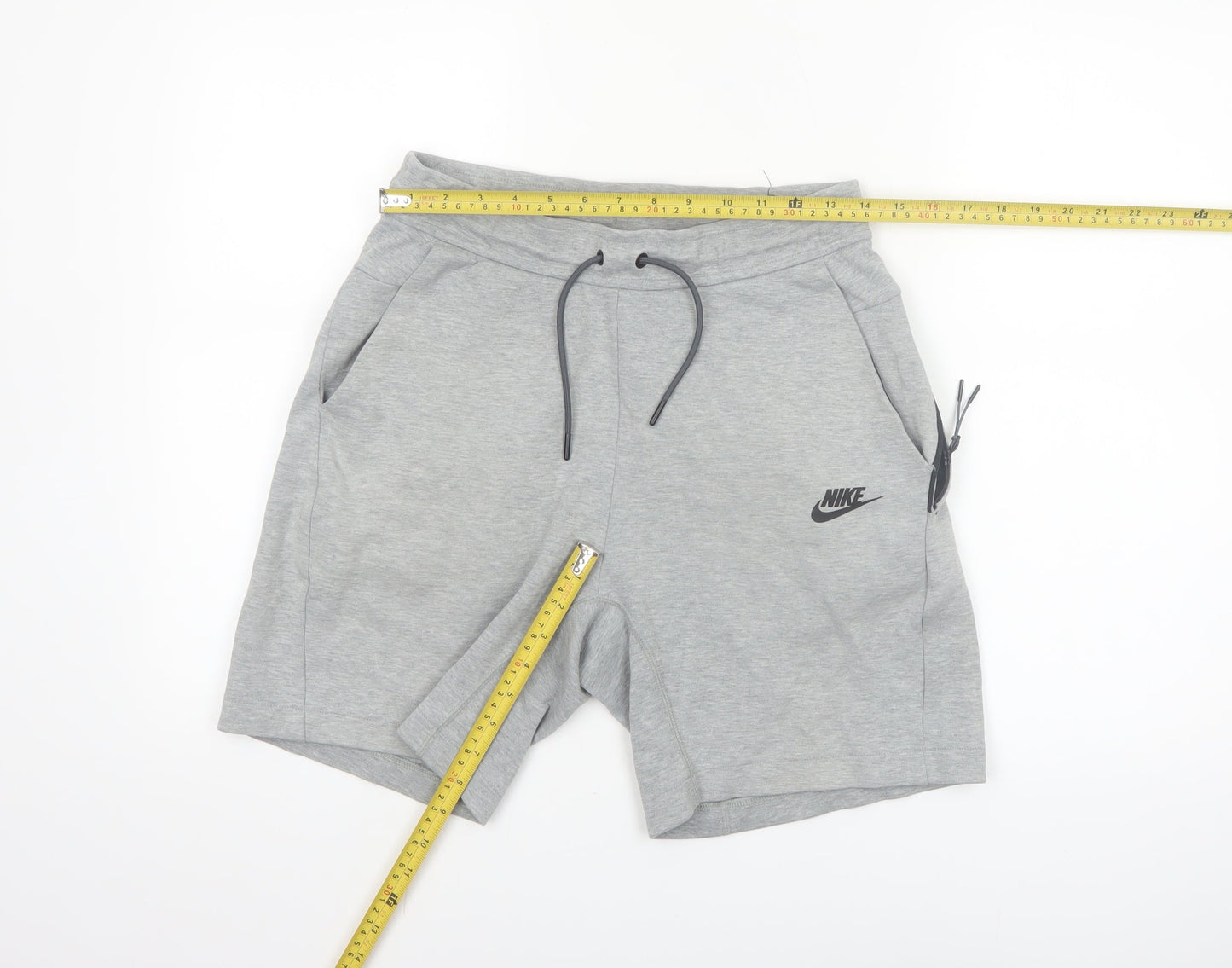 Nike Men's Grey XS Sweat Shorts with Drawstring and Pockets