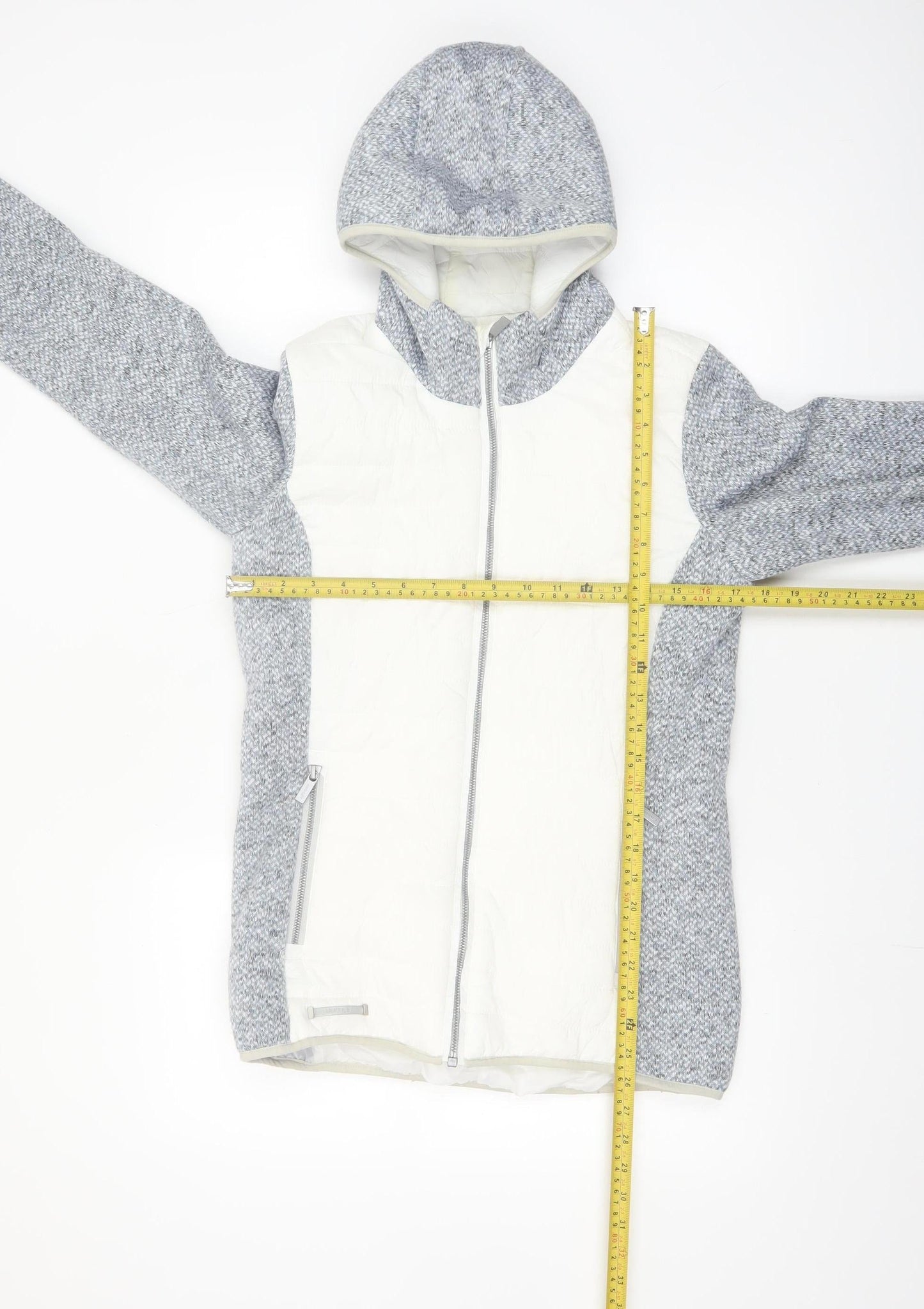 McKINLEY Womens Grey Hooded Puffer Jacket Size 12 Lined Full Zip