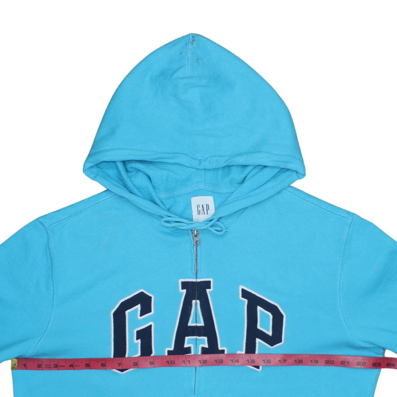 GAP Women Blue Full Zip Hoodie L Cotton Blend Casual