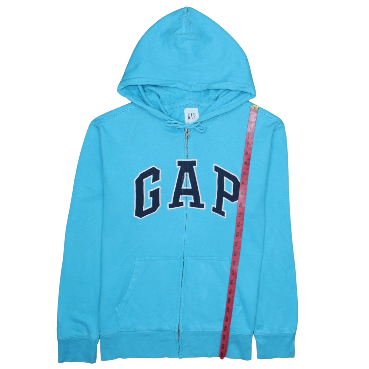 GAP Women Blue Full Zip Hoodie L Cotton Blend Casual