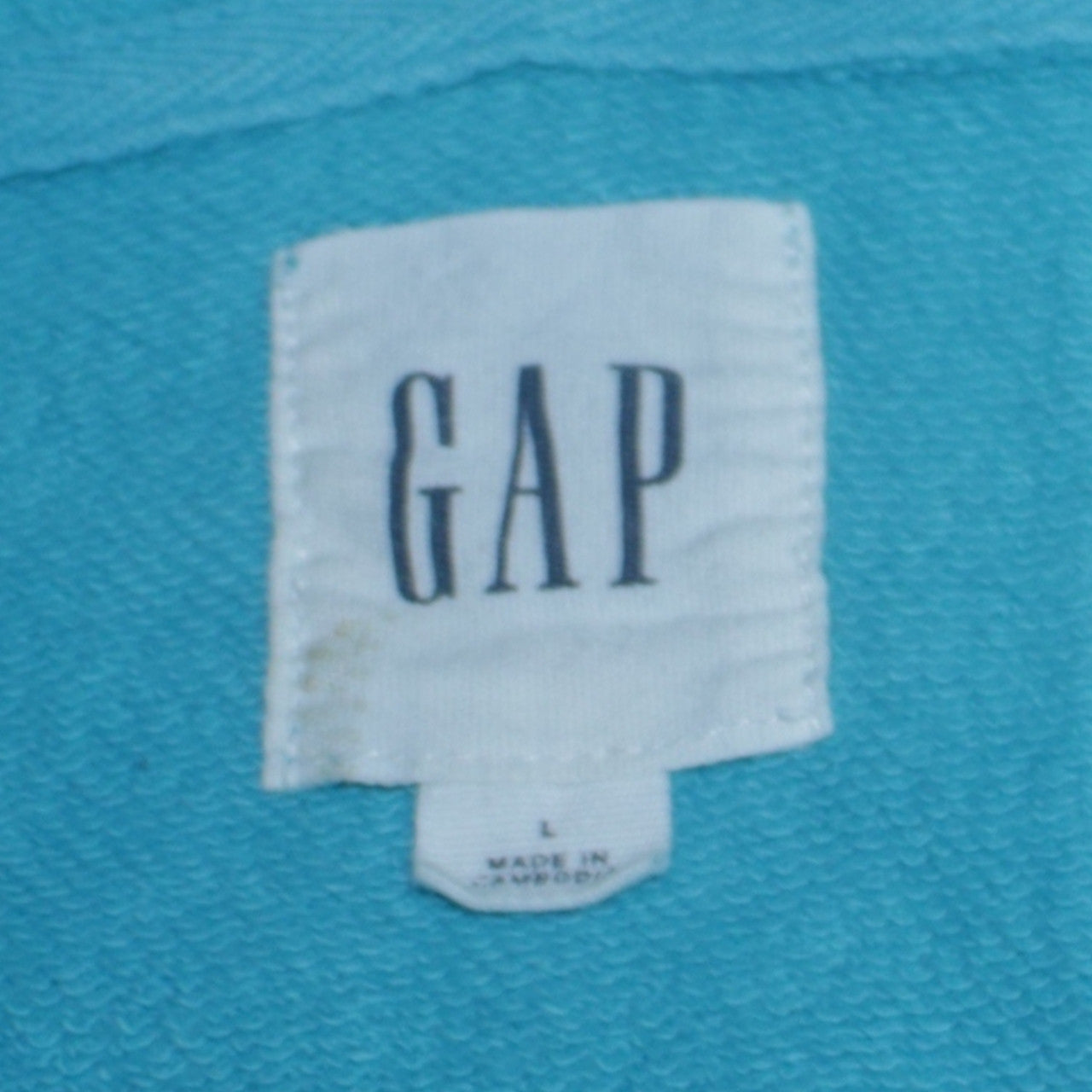 GAP Women Blue Full Zip Hoodie L Cotton Blend Casual