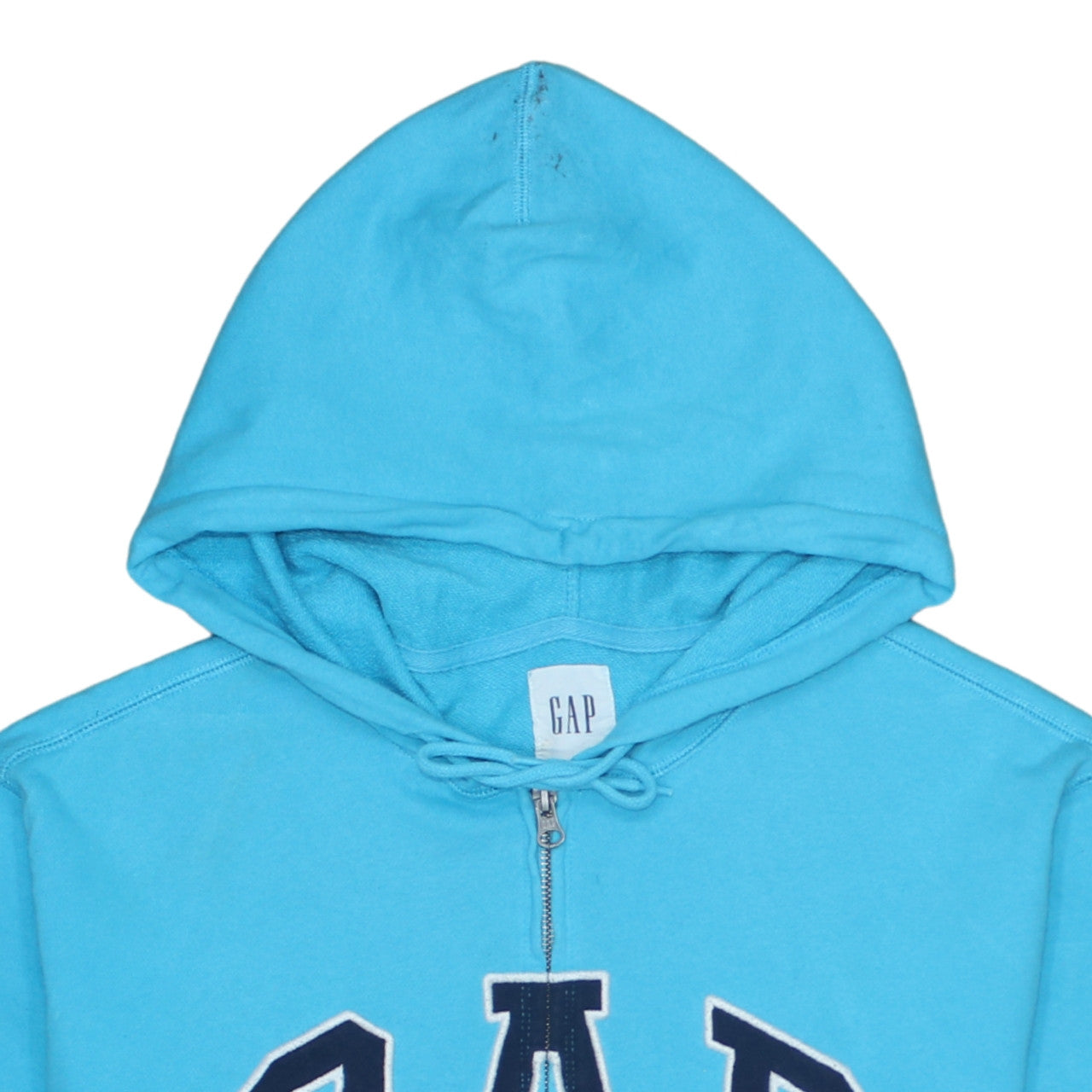 GAP Women Blue Full Zip Hoodie L Cotton Blend Casual