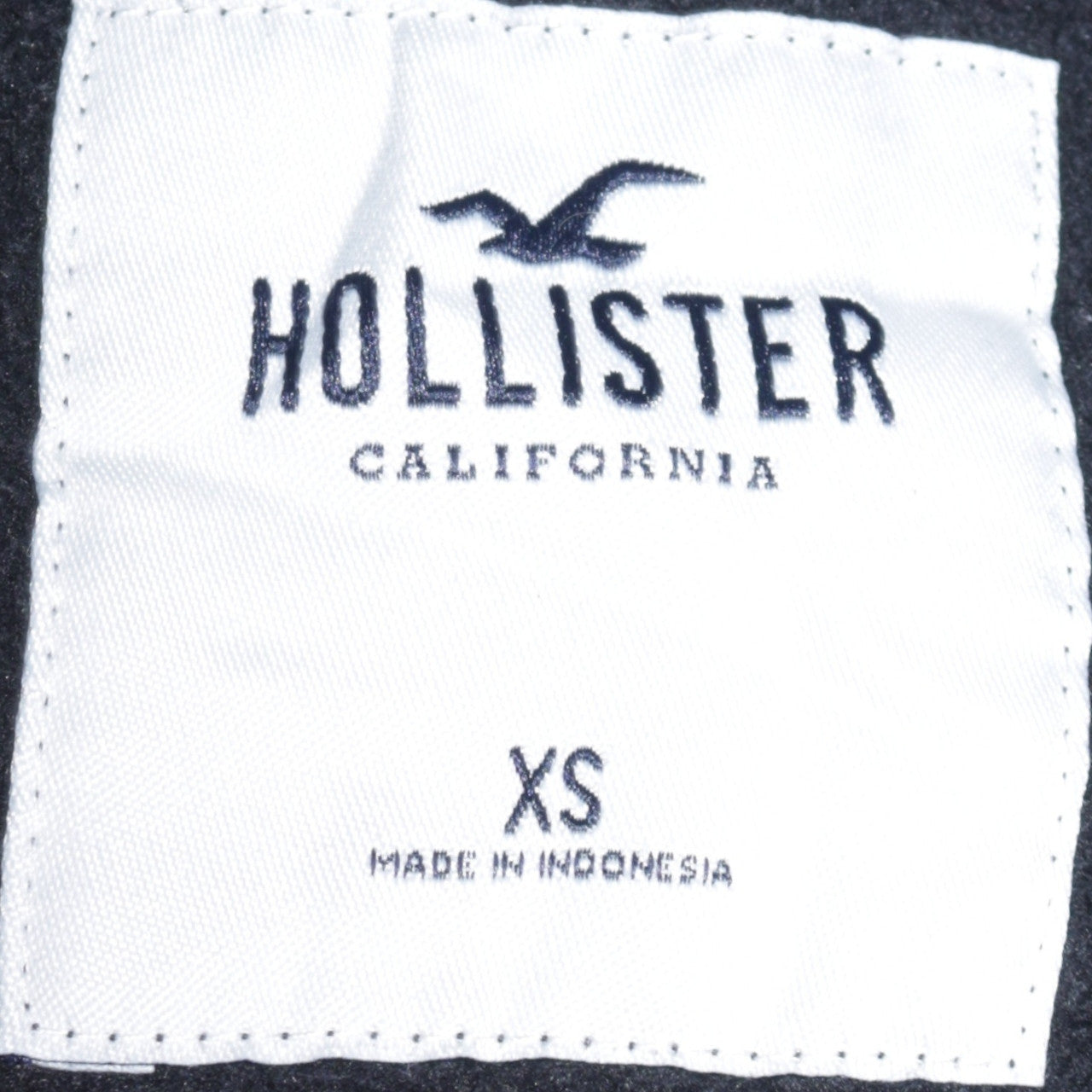 Hollister Womens Black XS Pullover Hoodie with Logo Detail