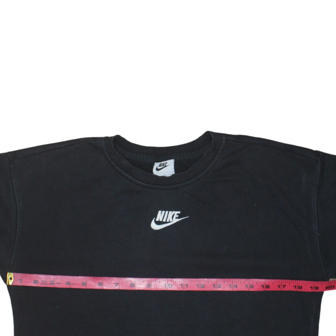 Nike Boys Black Pullover Sweatshirt L (146) Crew Neck Fleece Logo