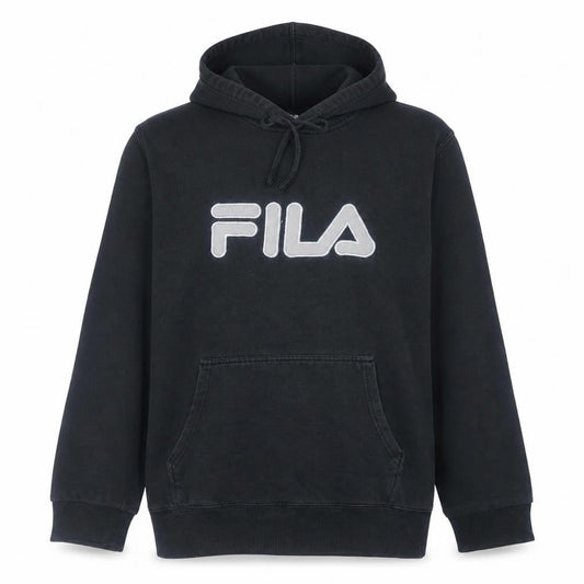 FILA Men's Black Pullover Logo Hoodie Size M
